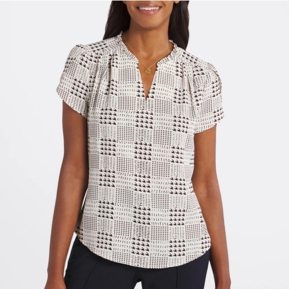 41 Hawthorn Tops - Hawthorn 41 Tiffiny Tulip Sleeve Blouse, Sz Small
